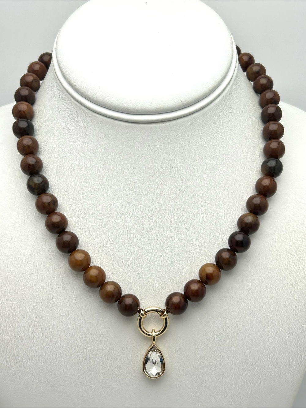 BaubleBar Brown Beaded Convertible Pendant Necklace